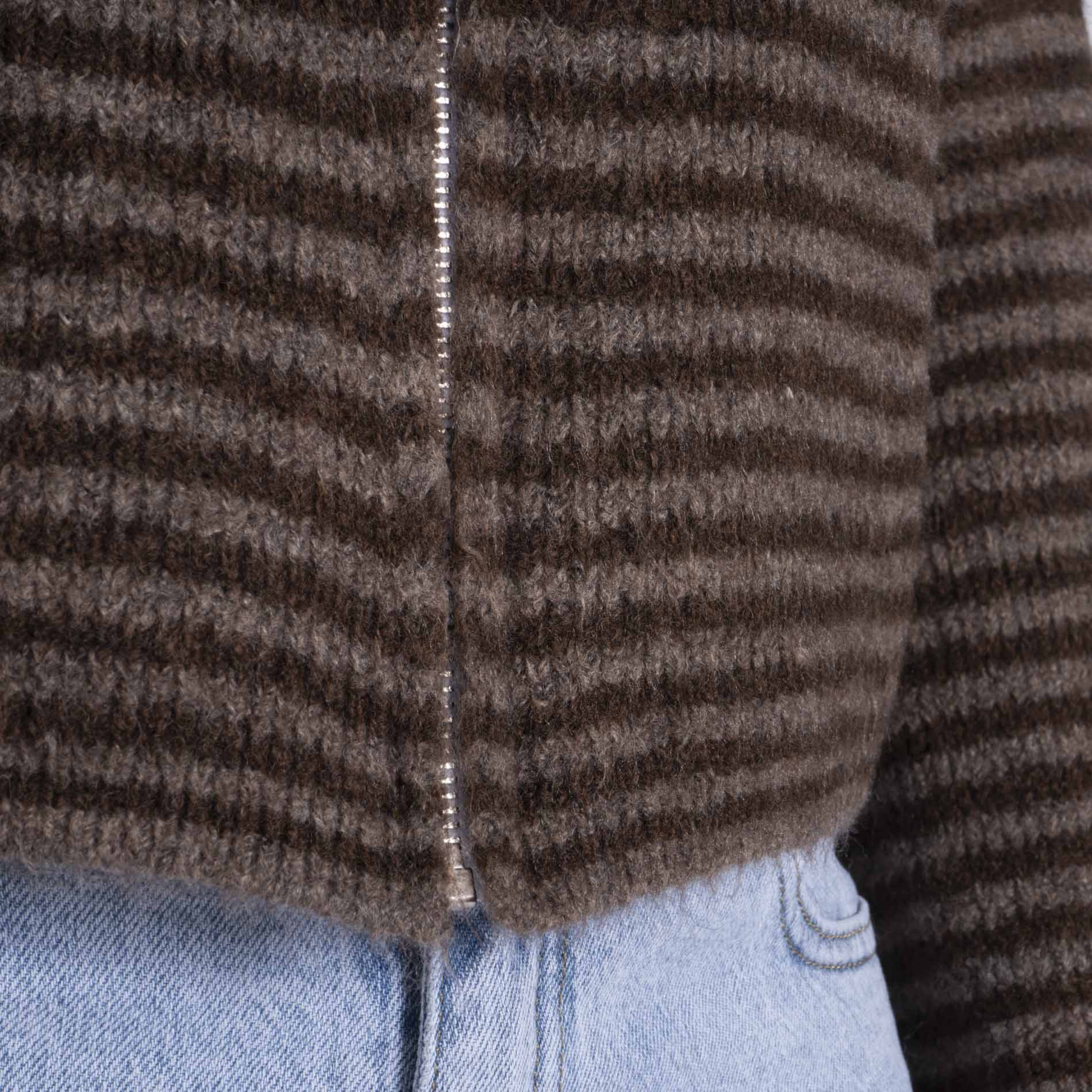 Striped Zip Cardigan - Image 22