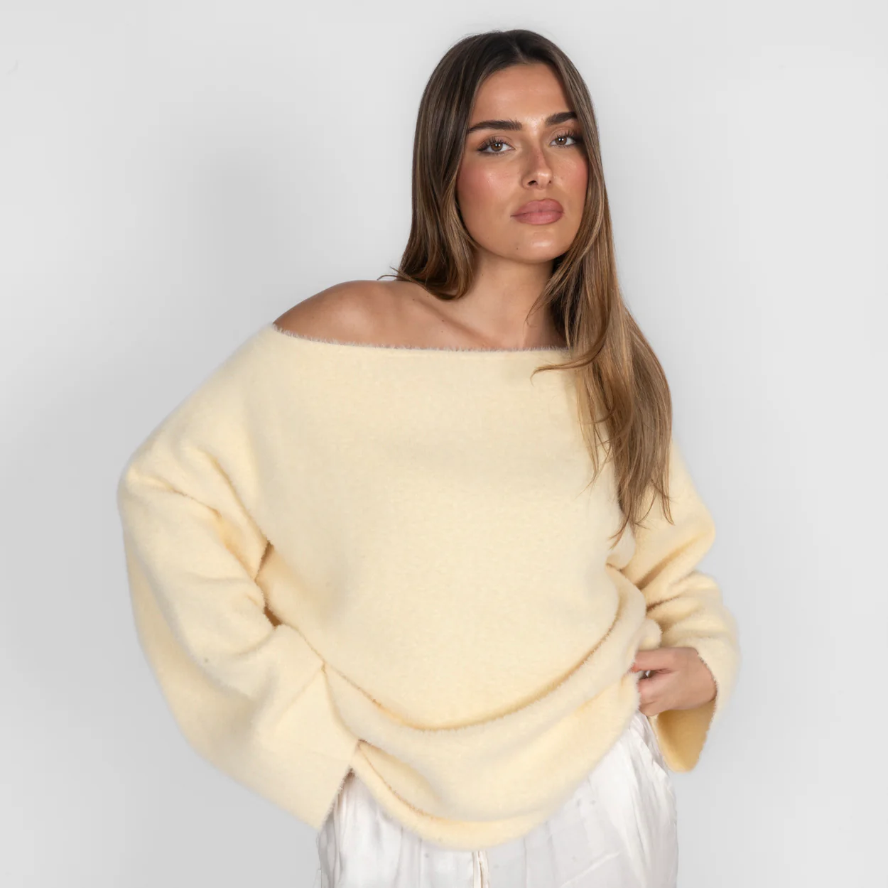 Ultra-Soft Everyday Off Shoulder Pullover - Image 11
