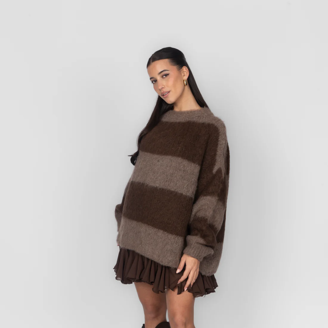 Ultra Soft Striped Long Sweater - Image 6