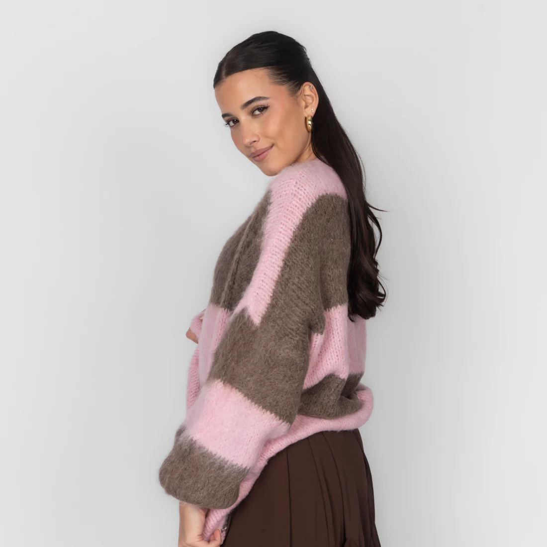 Ultra Soft Striped Long Sweater - Image 8