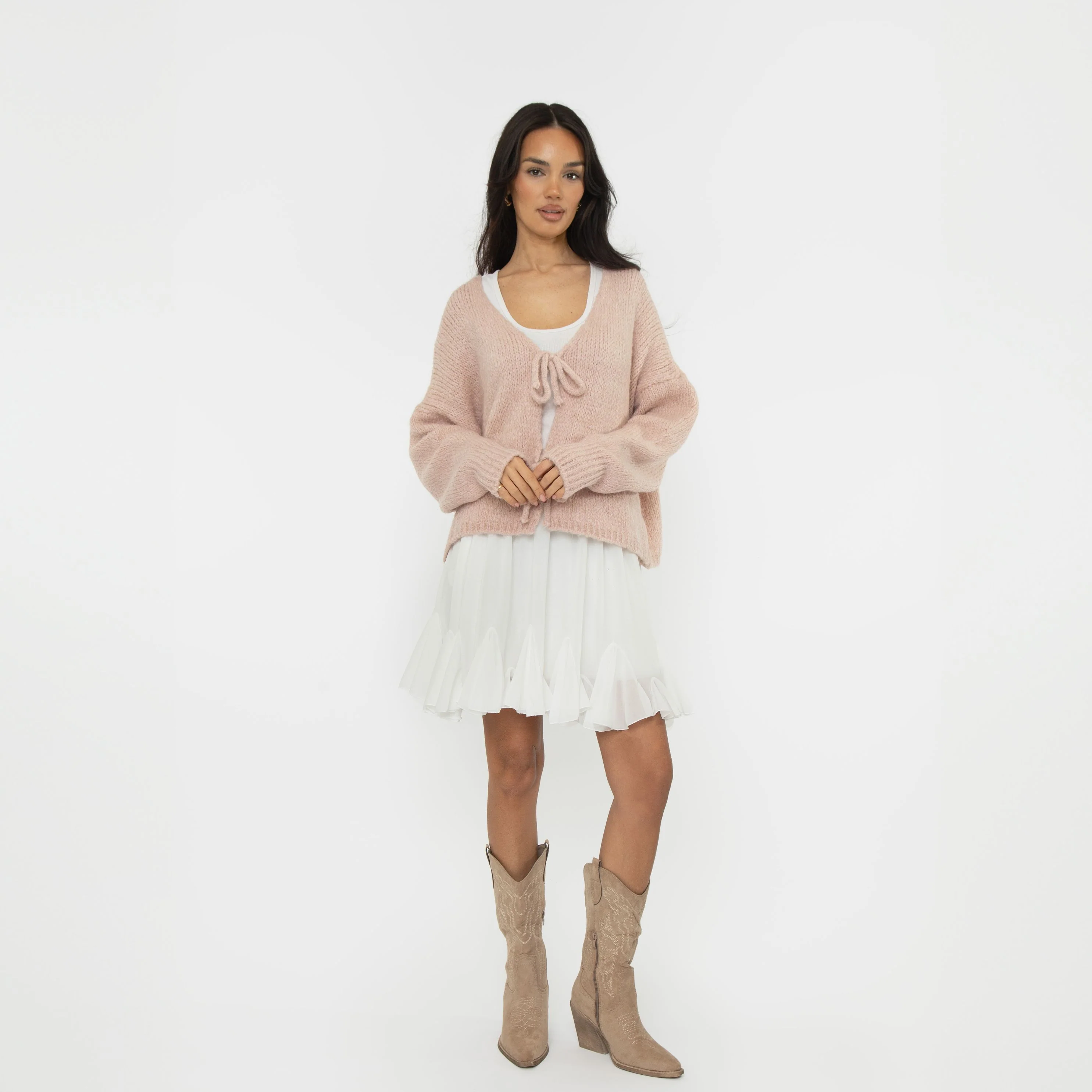 V-Ausschnitt Schleifen Cardigan - Image 17